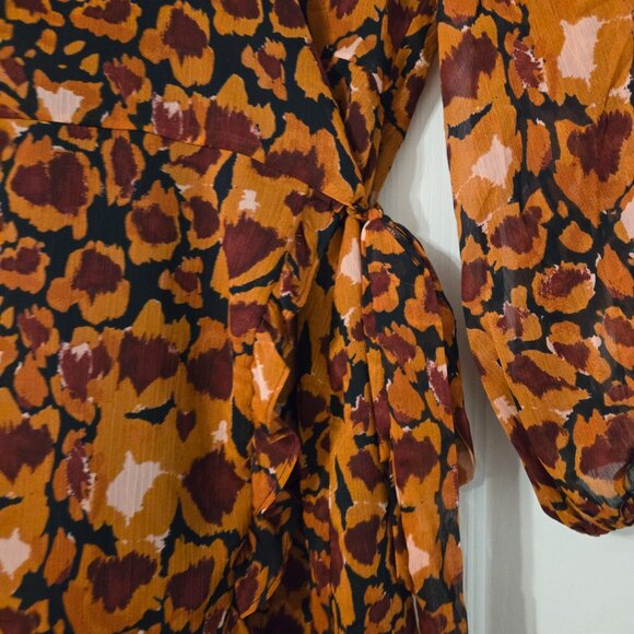 NWT Womens Size Small Montgomery Post Patterned Wrap Dress - Picture 5 of 9